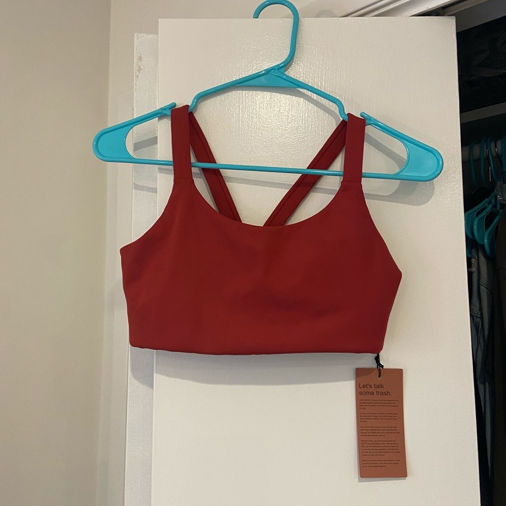 NWT Girlfriend Collective Lou V-back sports bra size Small in Ember